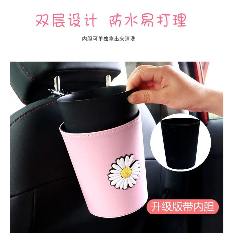 Thùng Rác Đa Năng Chống Thấm Nước Họa Tiết Hoạt Hình Sáng Tạo Treo Sau Xe Hơi