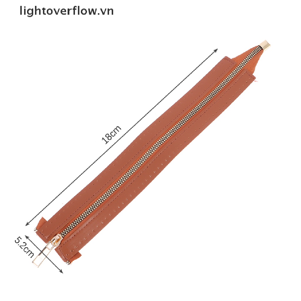 1 Túi Da PU 18cm Có Khóa Kéo Dùng May Vá DIY