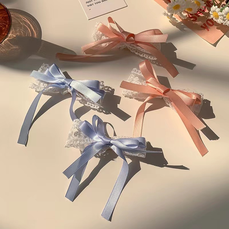 Kẹp Tóc Hình Nơ Lớn Bằng Ruy Băng Cổ Điển Cho Nữ