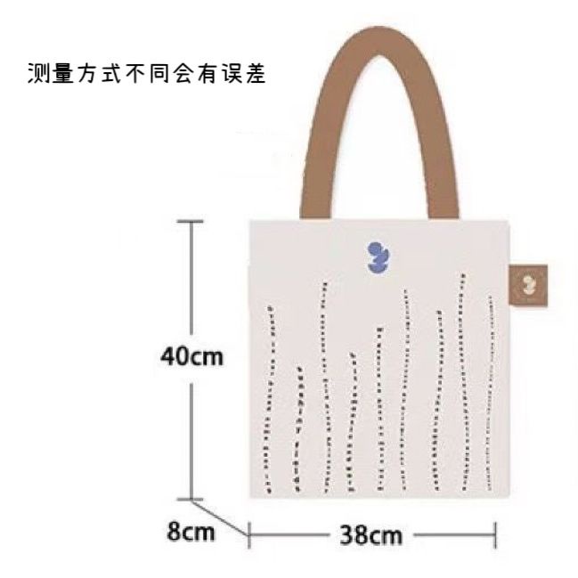 Túi Xách Canvas Cỡ Lớn In Chữ Thời Trang Cho Nữ