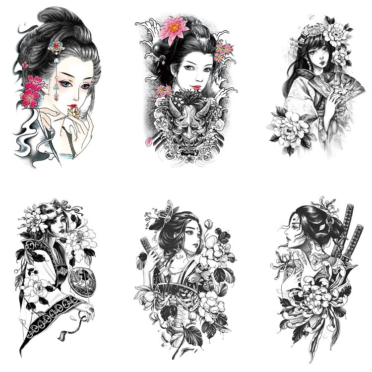 Hình Xăm Dán Phong Cách Ukiyo-e Cá Tính