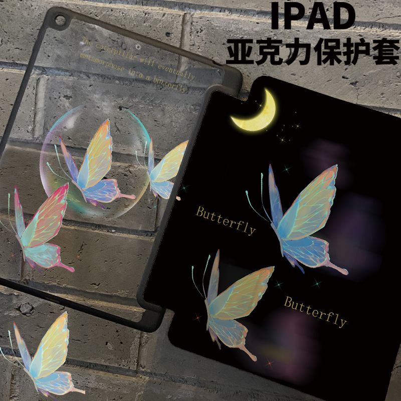 Ốp Máy Tính Bảng Bằng Acrylic Hình Bướm Cho iPad gen 9 iPad gen 10 2022 iPad 2021 Pro 11 2019 2020 10.2