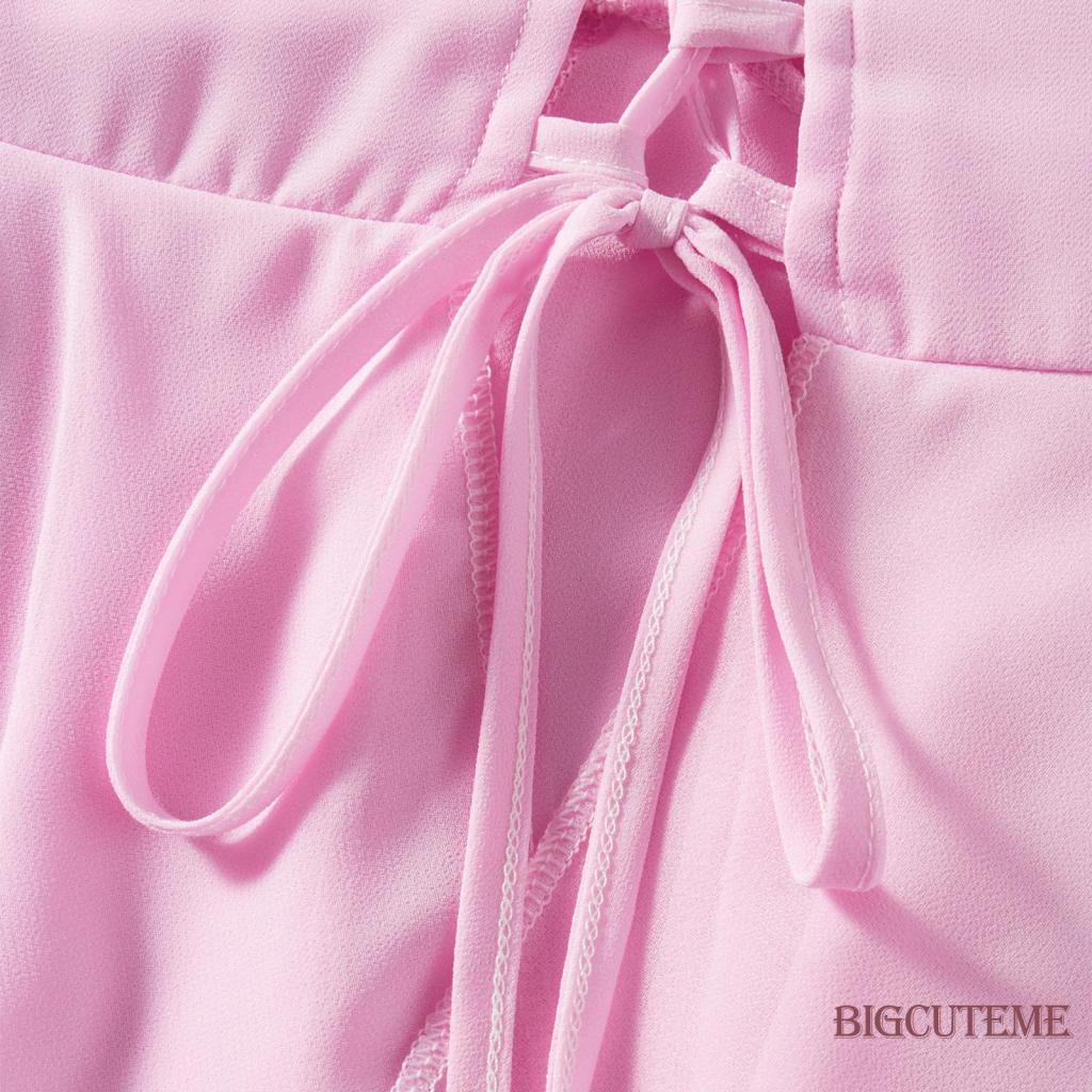 Áo Kiểu Tay Dài Cổ Yếm Nhún Bèo Dáng Ôm Thời Trang Xuân Hè Dành Cho Nữ