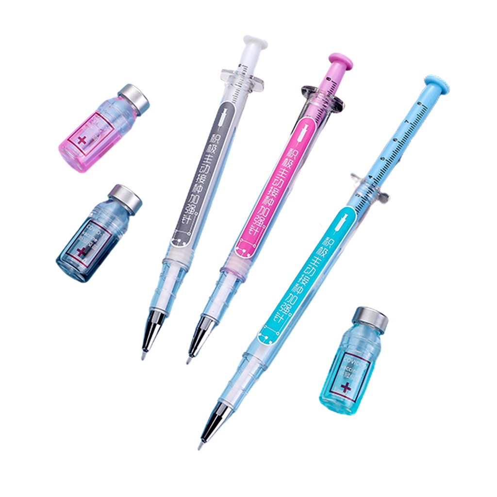 1 Bút Mực Đen Ngòi Kim Tiêm 0.38mm Màu Ngẫu Nhiên