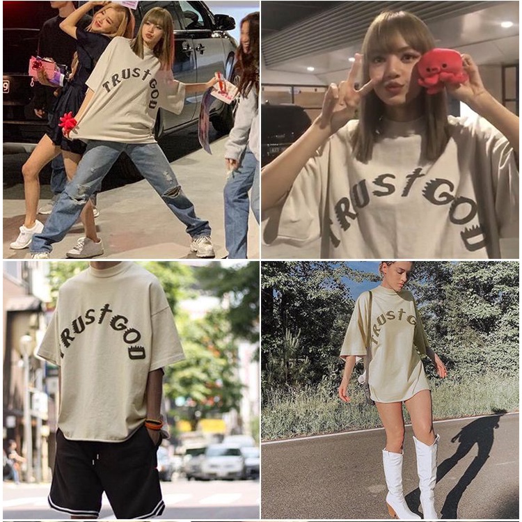 Áo Thun Cotton Tay Ngắn In Hình LISA BLACKPINK Phong Cách Hip Hop Thời Trang Mùa Hè Cho Nam Và Nữ