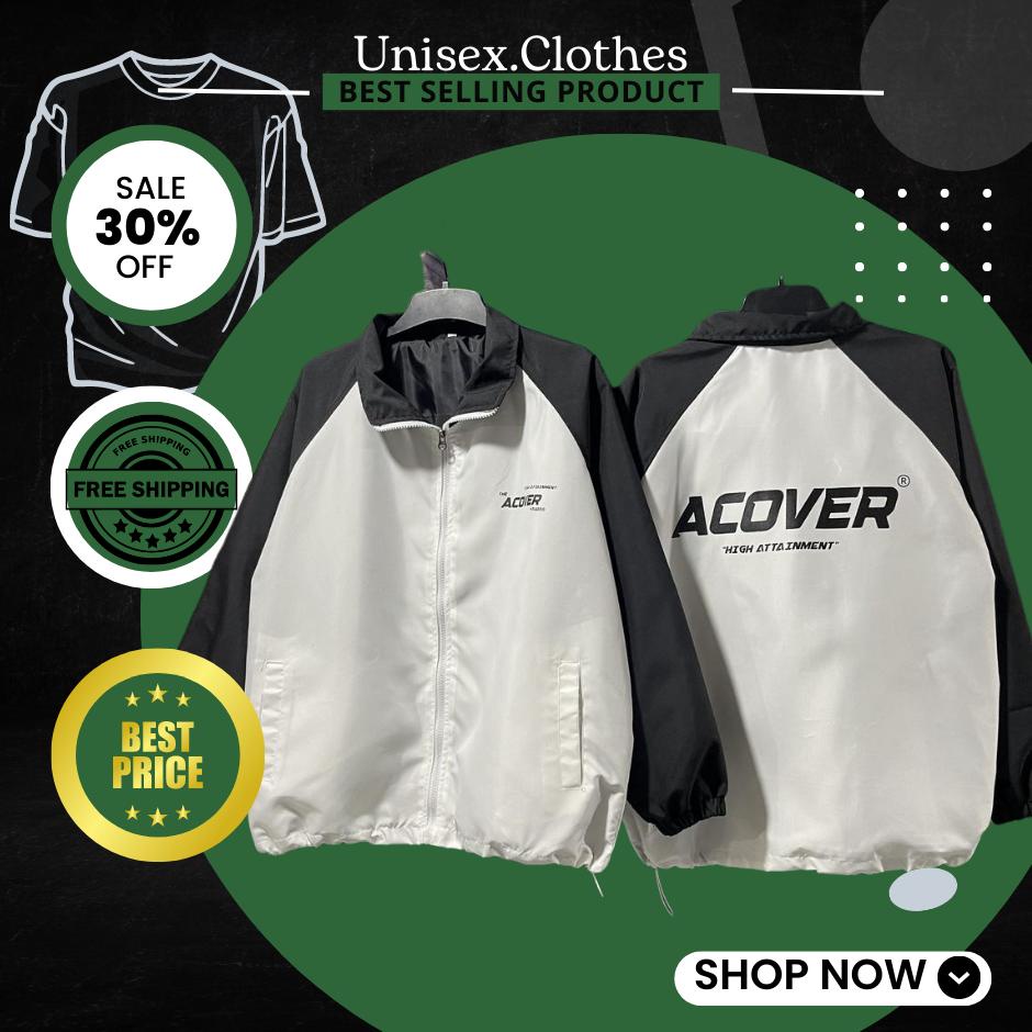 Áo khoác Jacket Acover nam nữ vải dù 2 lớp form rộng khóa khéo – Unisex 2022