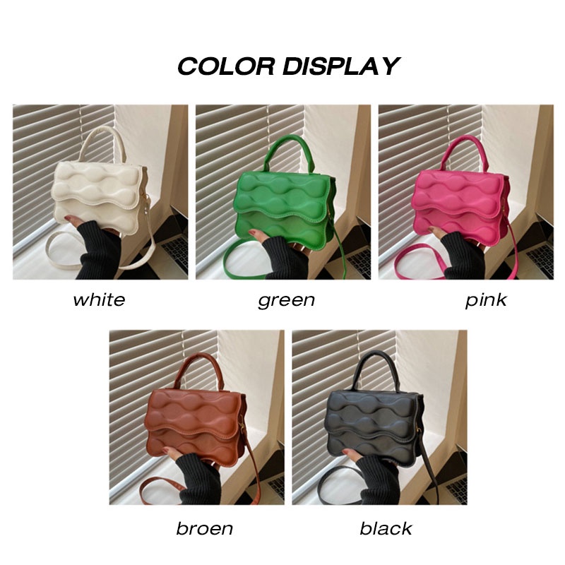 Túi đeo chéo SUPERCUTE hình vuông nhỏ màu trơn thiết kế đơn giản nhỏ gọn dành cho nữ