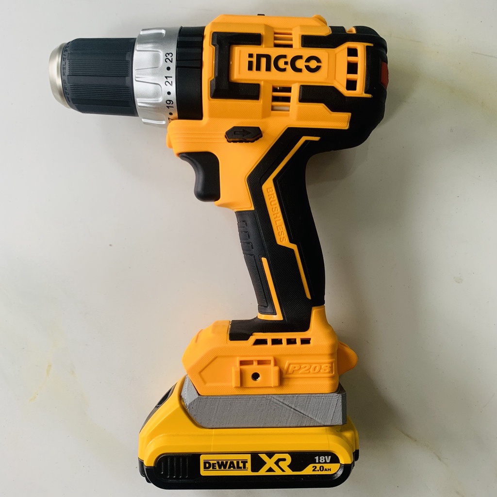Ngàm Đế Chuyển Pin  Dewalt  Sang Ingco, Total P20S   KMS
