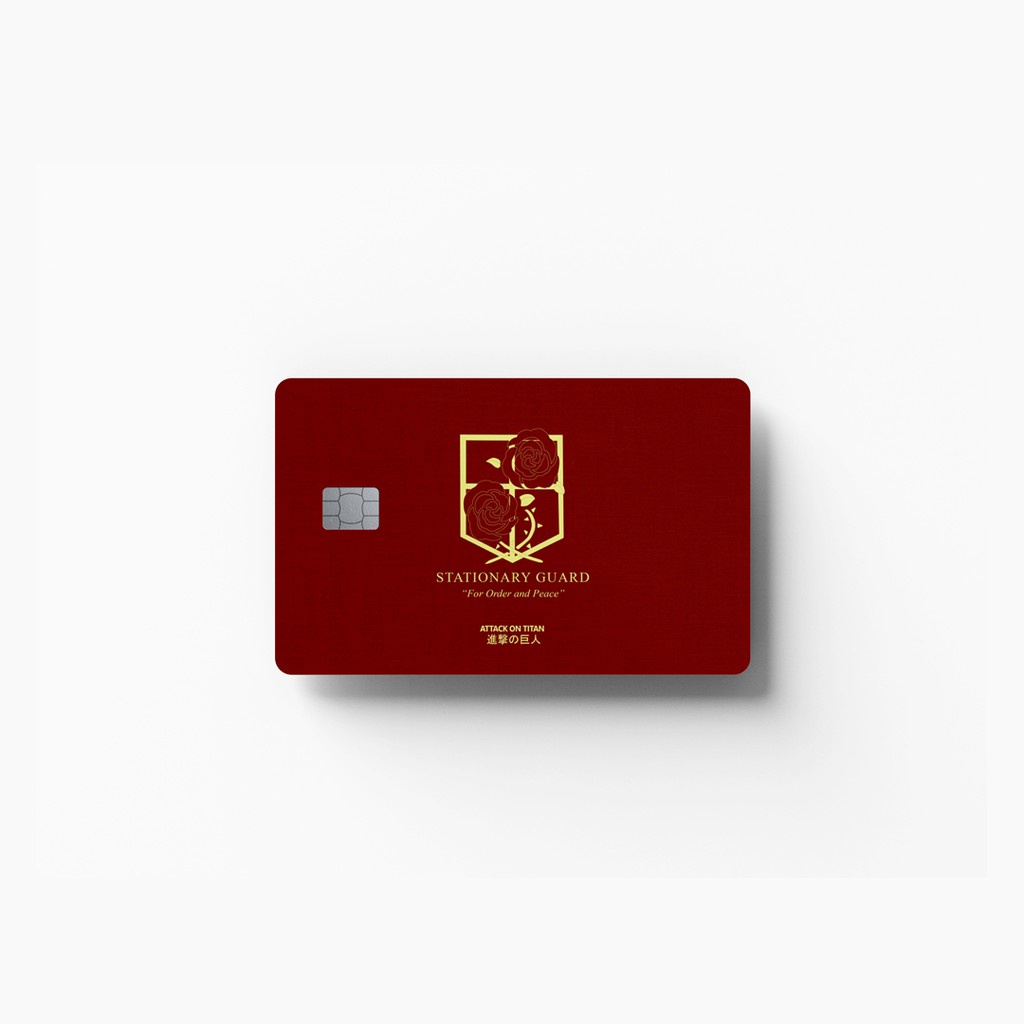 Skin Card, ATM Chủ Đề SnK AOT EMBLEM  | Miếng Dán Thẻ ATM, Thẻ Chung Cư Trang Trí - Chống Nước