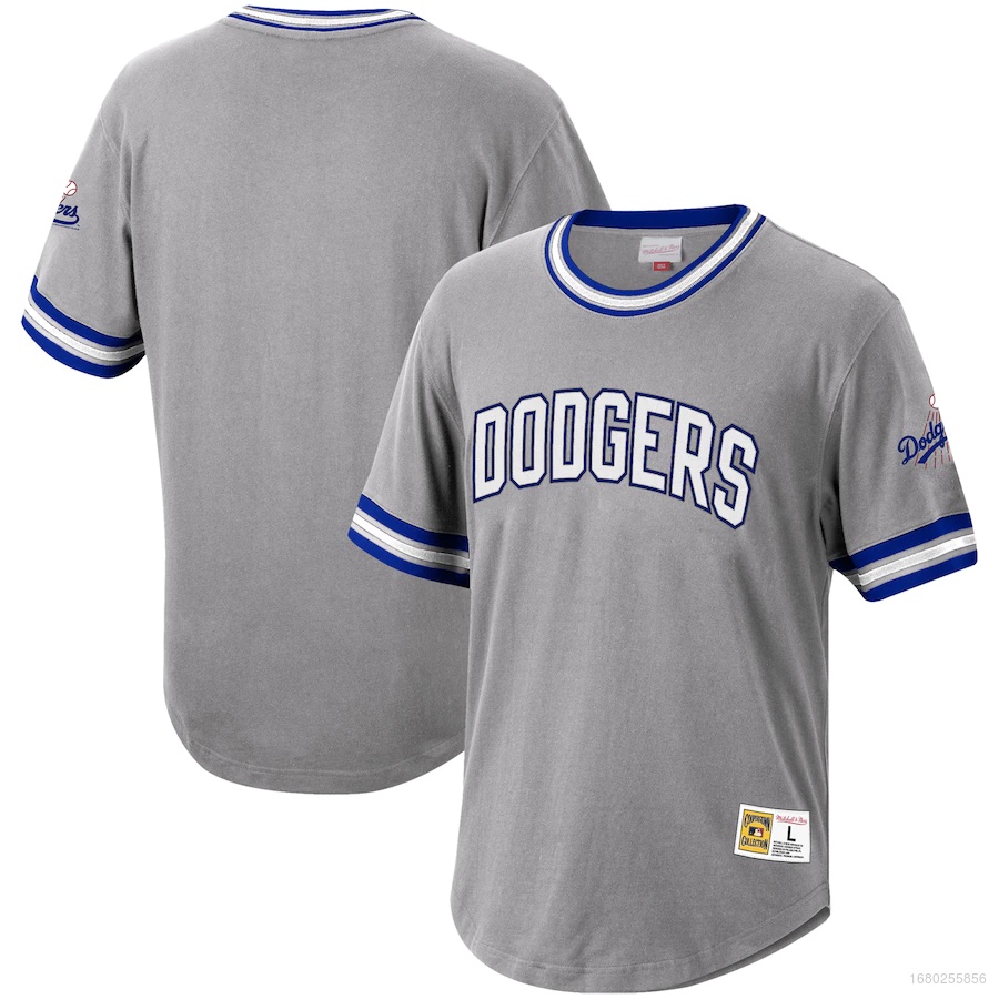 Áo Thun Bóng Chày MLB Los Angeles Dodgers Màu Xám Plus Size