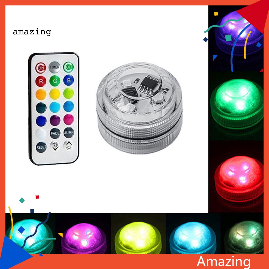 Đèn LED 3 Bóng Tự Động Trang Trí Nội Thất Xe Hơi Kèm Điều Khiển Từ Xa