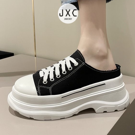 Giày thể thao JINXCHOY cột dây thoáng khí mũi tròn thời trang cao cấp mới