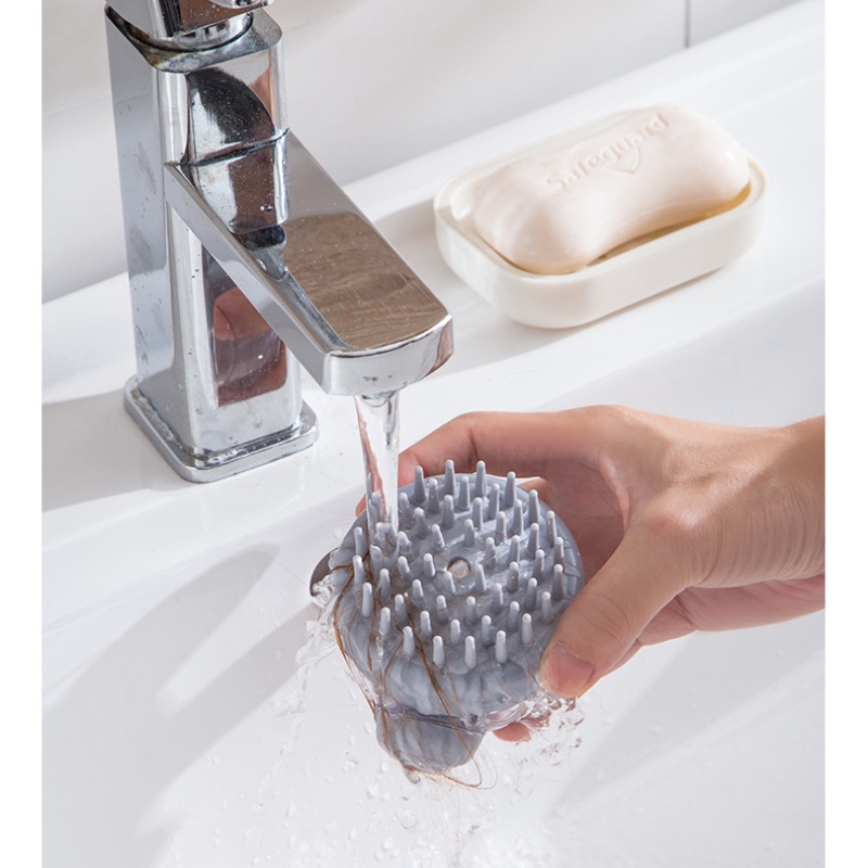 Bàn Chải Gội Đầu Mát Xa Da Đầu Bằng Silicone Tiện Dụng Dành Cho Nữ