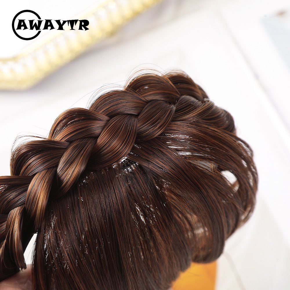 Băng Đô Tóc Giả Kiểu Tóc Bện Hình Xương Cá Thời Trang Dành Cho Nữ