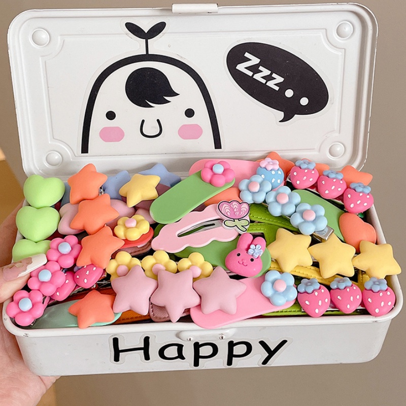 Set 7 / 9 Kẹp Tóc Nhiều Màu Cho Bé Gái