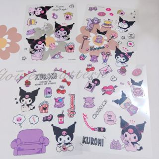 Hình Dán Thú Cưng Sanrio Chất Liệu Trong Suốt, Một Gói Bốn Tấm, Kuromi, Cinnamoroll, Melody