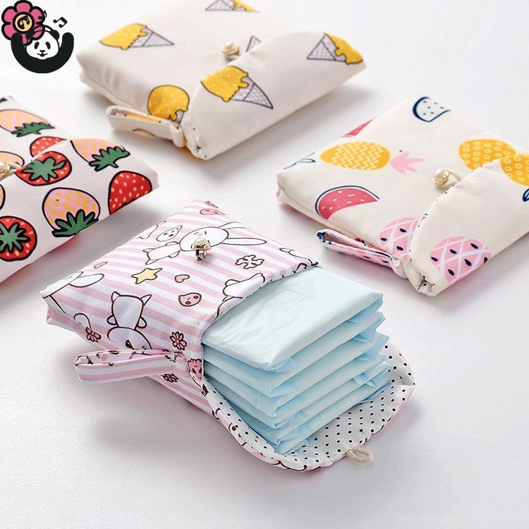 Túi Đựng Son Môi / Tiền Xu / Mỹ Phẩm Tampon Nhỏ Gọn Phong Cách Hoạt Hình Dễ Thương Cho Nữ CFH