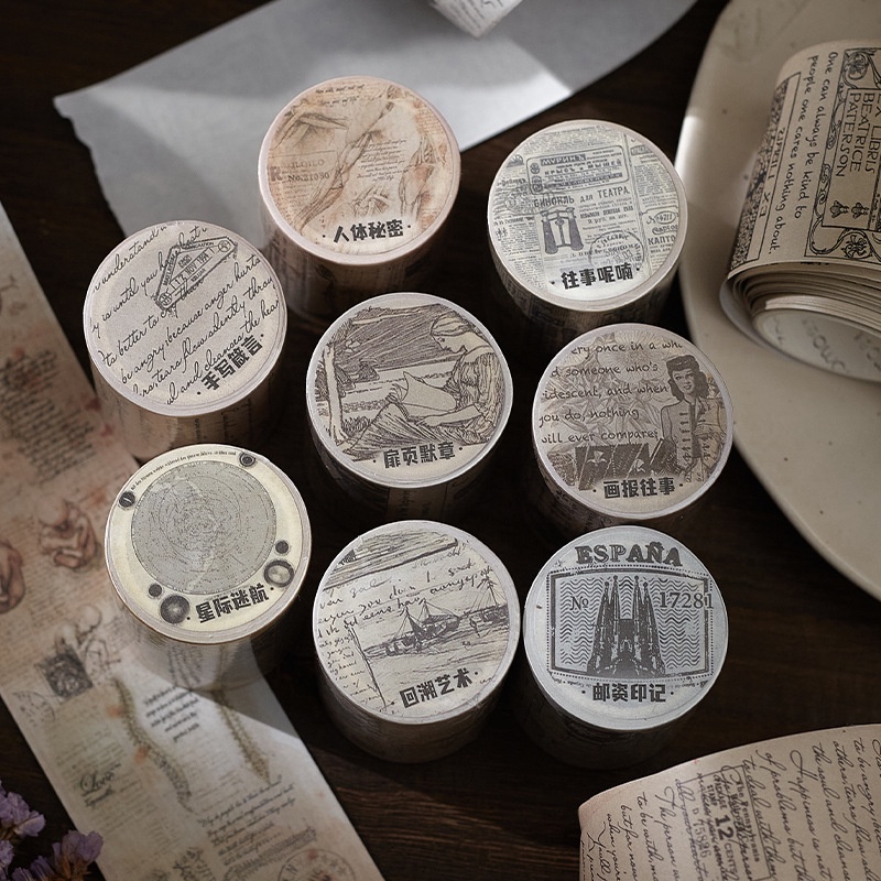 Cuộn Băng Keo Dán Trang Trí Sổ Tay diy Phong Cách Retro Sáng Tạo