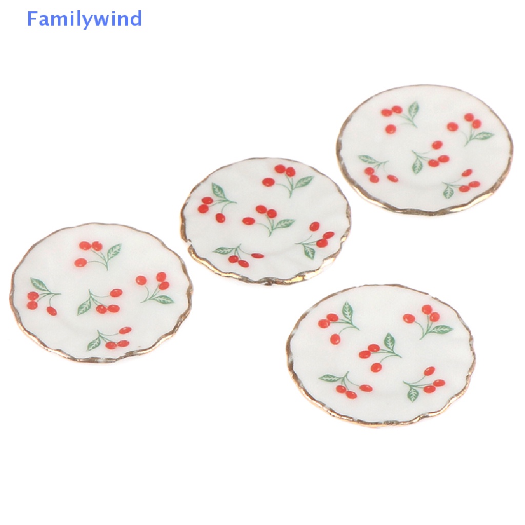 Set 4 Món Chén Đĩa 1: 12 Trang Trí Nhà Búp Bê