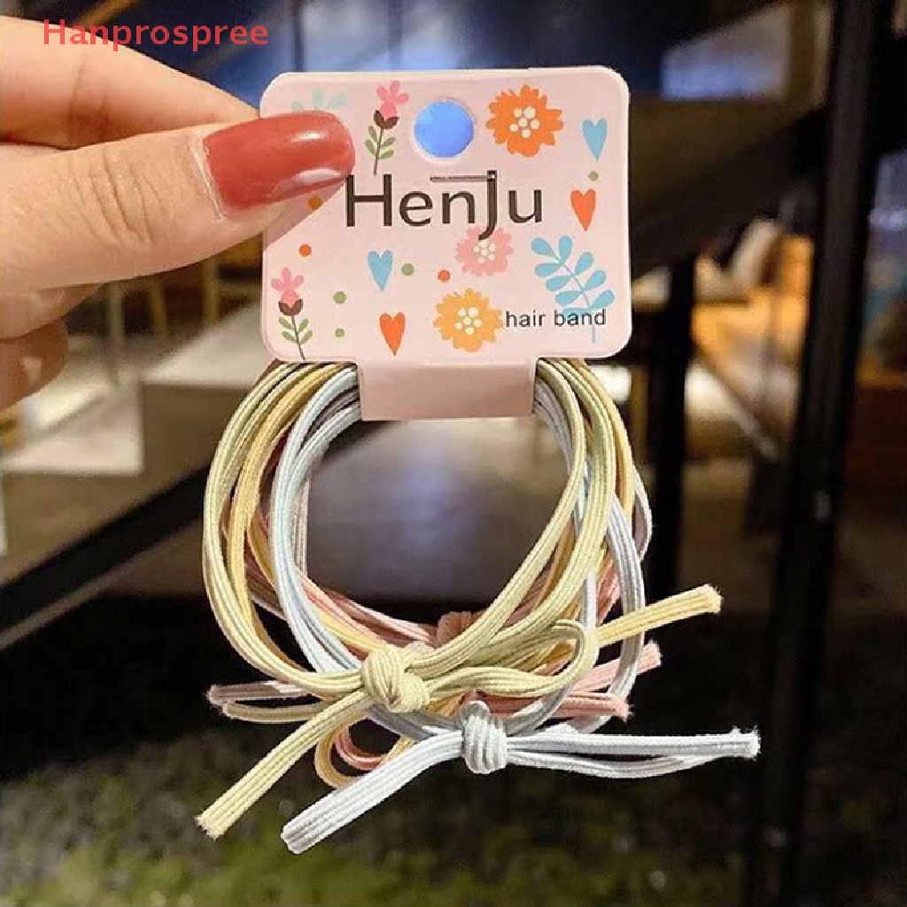 Set 6 Dây Buộc Tóc Thắt Nơ Hai Trong Một Đơn Giản Phong Cách Hàn Quốc