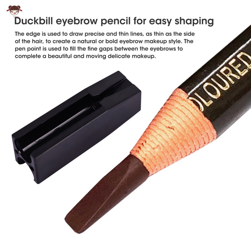 Bút Kẻ Lông Mày Dạng Phẩy Sợi Chống Nước Bền Màu Dài Lâu