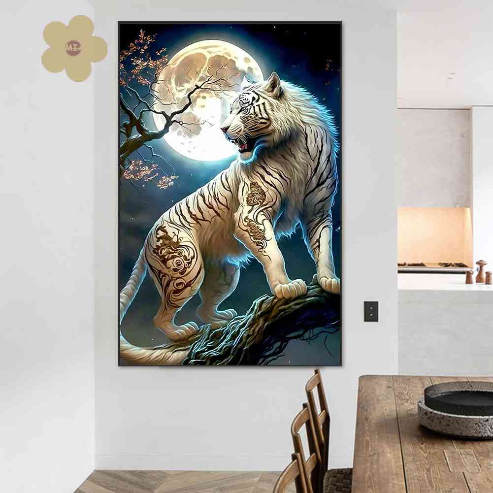 Tranh Đính Đá Kim Cương Toàn Bộ 5D DIY Hình Vẽ Hổ