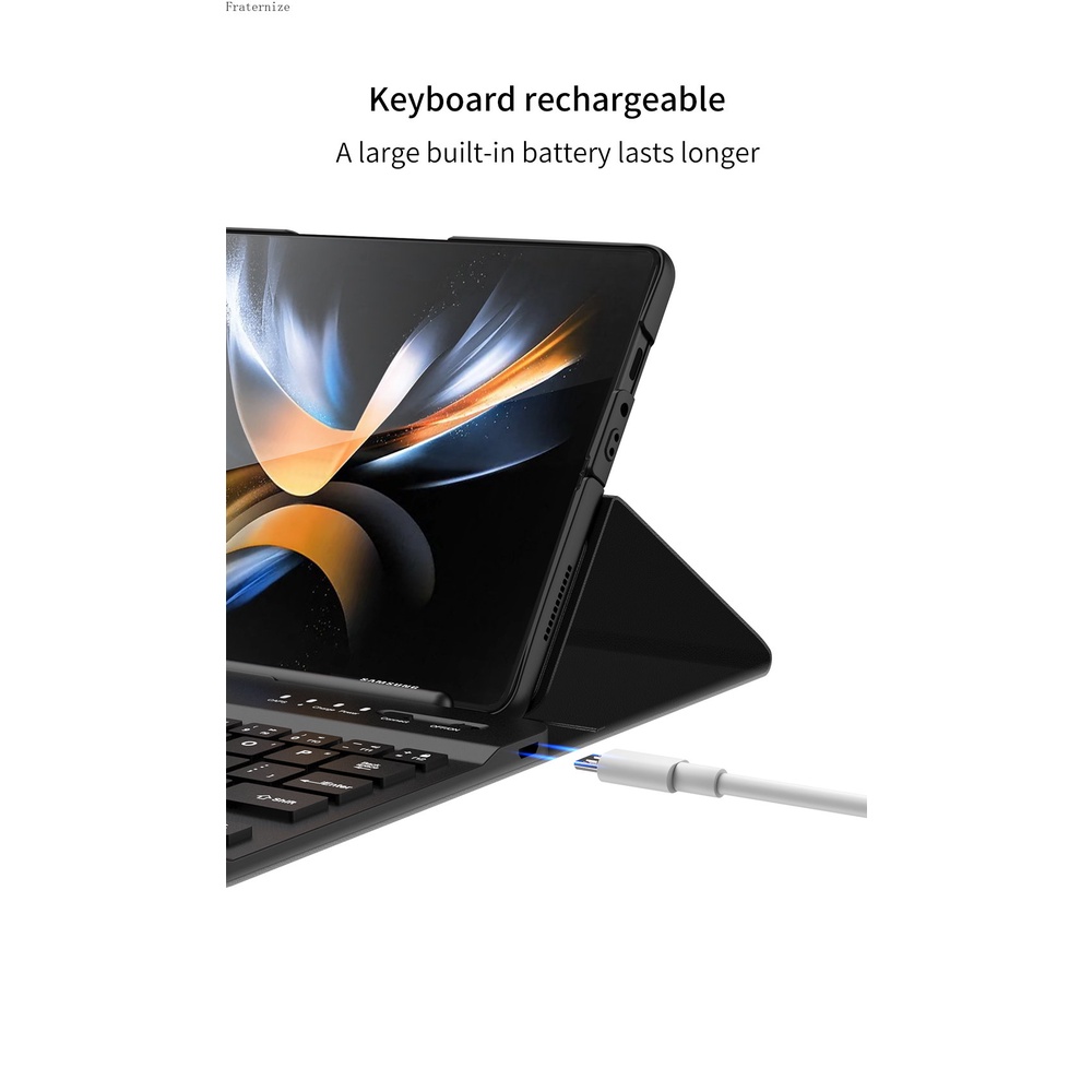 Bao Da Điện Thoại Tích Hợp Bàn Phím Bluetooth Từ Tính Dành Cho Samsung Galaxy Z Fold 2 3 4 Huawei Mate XS S Pen