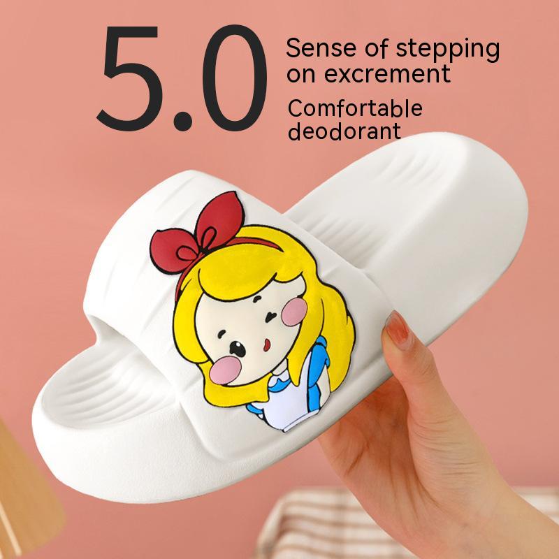 Dép Đi Trong Nhà Đế Dày Mềm Mại Chống Trượt Chống Mùi Họa Tiết Công Chúa Alice Dễ Thương Dành Cho Bạn Nữ