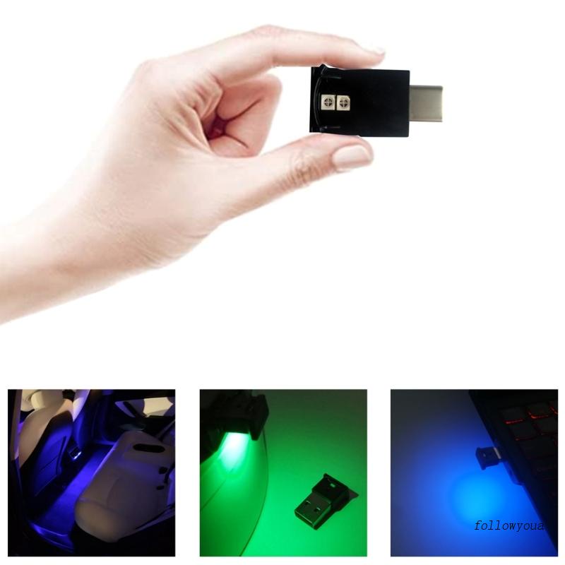 Đèn LED Mini USB-C RGB 8 Màu Sắc Thay Đổi Được Dành Cho Xe Hơi / Laptop