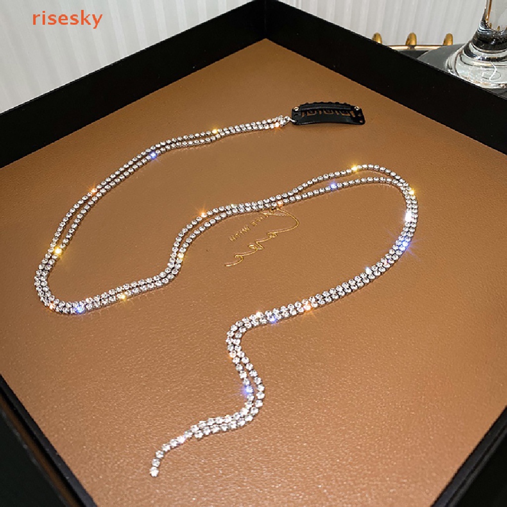 Kẹp Tóc Tua Rua Dài Đính Đá Pha Lê Toàn Diện Cho Nữ