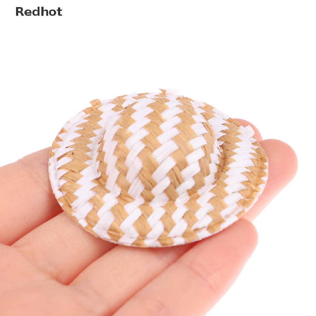 Set 10 Nón Rơm Mini 5cm Trang Trí Nhà Búp Bê