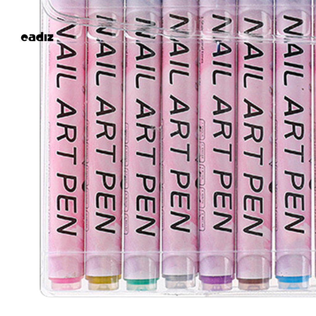 Set 12 Bút Vẽ Móng Nghệ Thuật Chống Nước Không Mùi Dành Cho Nữ