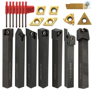 Set 21 giá đỡ máy tiện bằng cacbua trơn đa năng kèm cờ lê
