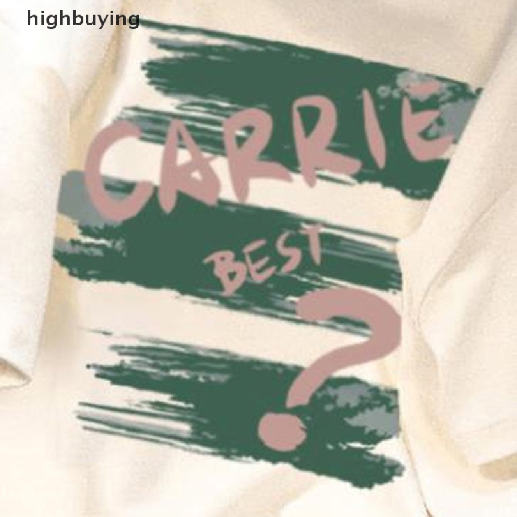 Áo Thun Tay Ngắn Cổ Tròn In Chữ Phong Cách Retro Cho Nữ