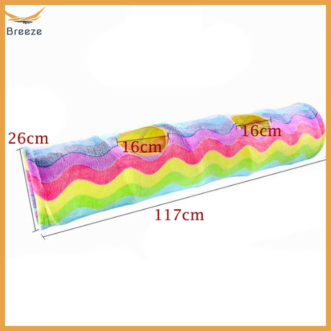 Đường Hầm Dài Thẳng Bằng Lông Nhung Chống Trầy Xước Có Thể Gập Lại Cho Mèo