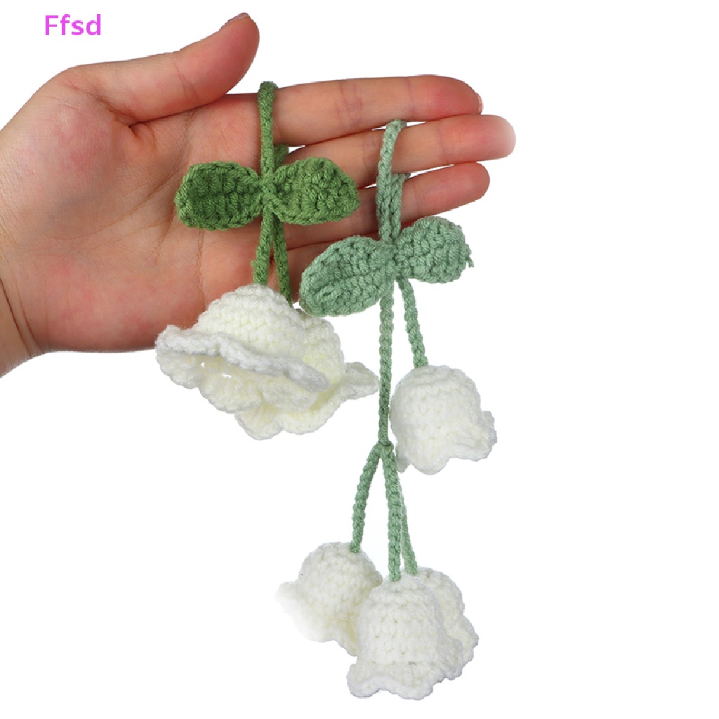 {Ffsd} Móc Khóa Dệt Kim Thủ Công Hình Hoa Lá Cho Nữ * Bán Chạy