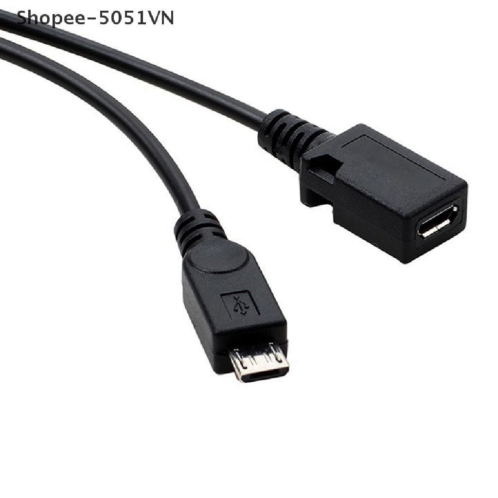 Dây Cáp OTG Chia Cổng Micro USB OTG 2 Trong 1 Tiện Dụng Cho Điện Thoại Thông Minh