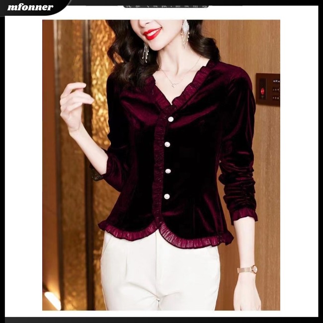 Áo Cardigan Nhung Tay Dài Cổ Lọ Ôm Dáng Thời Trang Dành Cho Nữ