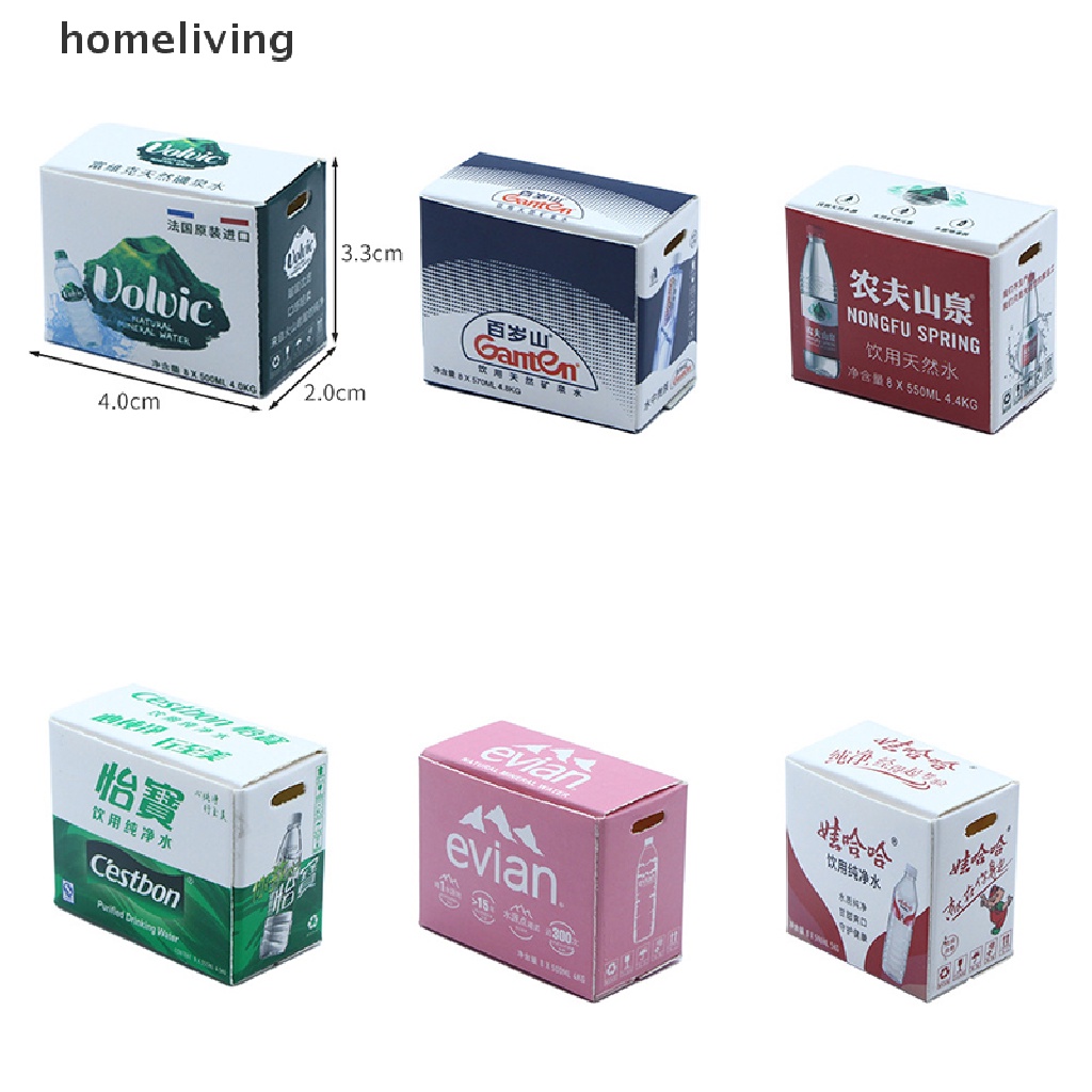 1 Hộp Đóng Gói Nước Khoáng Mini Trang Trí Nhà Búp Bê