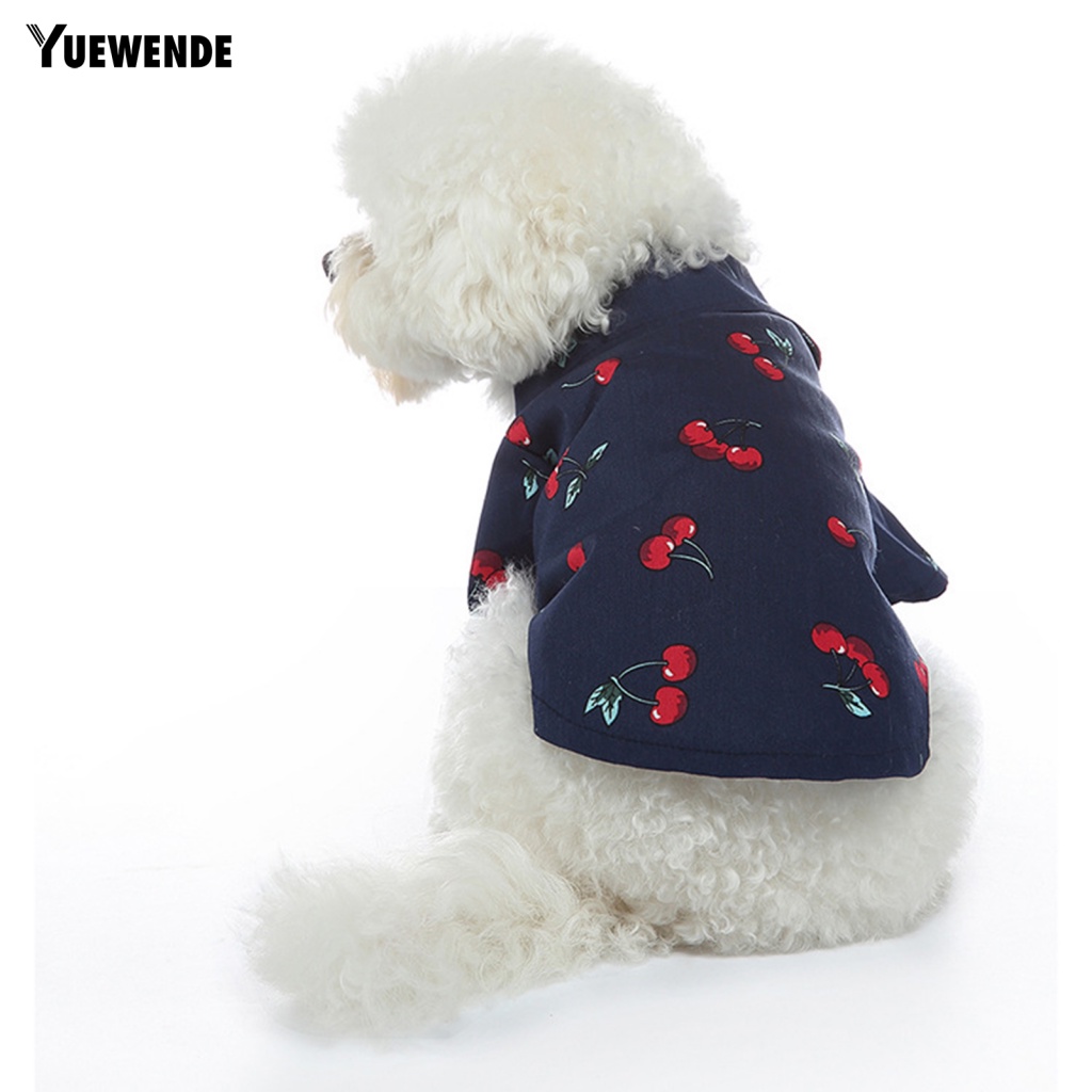 Yue.z Áo Thun Họa Tiết Dâu Tây Màu Sắc Tươi Sáng Tinh Tế Cho Thú Cưng