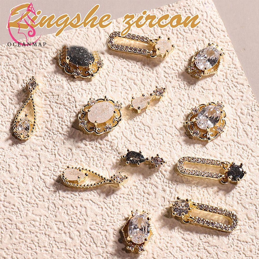 [Hàng mới về] Phụ kiện trang trí móng tay diy hình giọt nước màu đen 3D