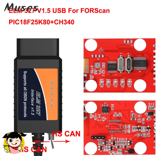 Dây Cáp Chẩn Đoán Lỗi Obd 327 Có Công Tắc Tương Thích Cho Forscan Elmconfig Ff2 Foccus