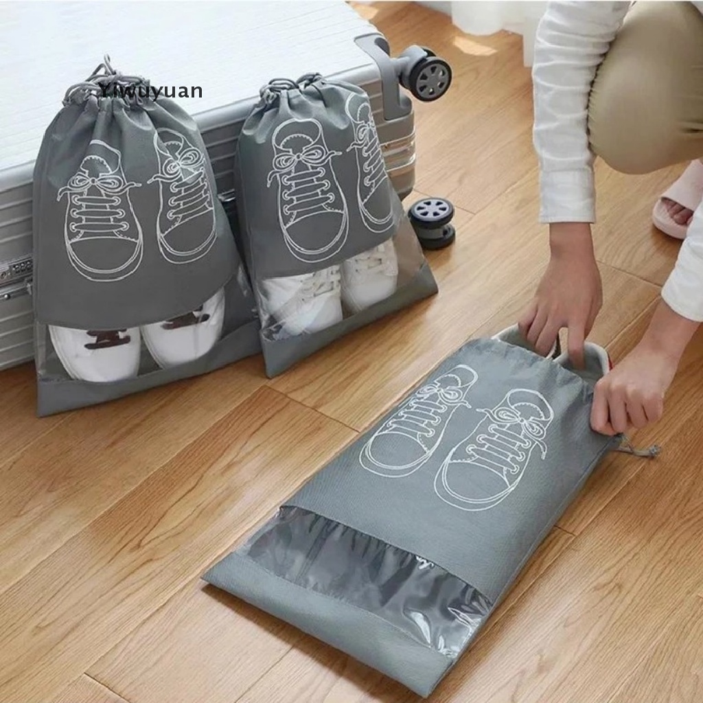 < Yiwuyuan > 10 Túi Đựng Giày Bằng Vải Không Dệt Chống Thấm Nước Nhỏ Gọn Cho Du Lịch Giảm Giá