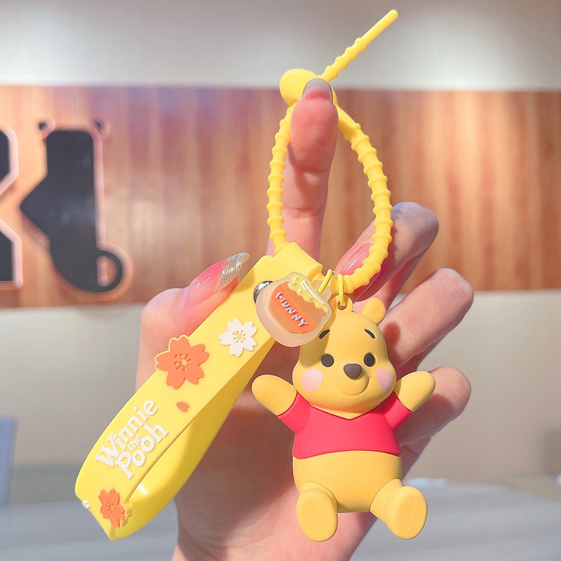 Móc Khóa Nhựa PVC Hình Gấu Pooh Dễ Thương