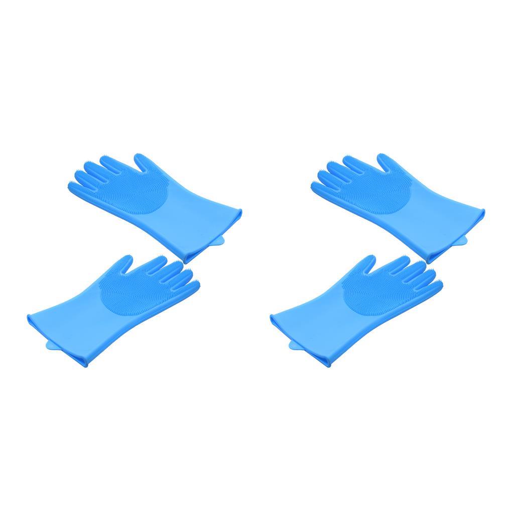 Set 1 / 2 / 3 Găng Tay Rửa Chén Bằng Silicone Cách Nhiệt Tiện Dụng