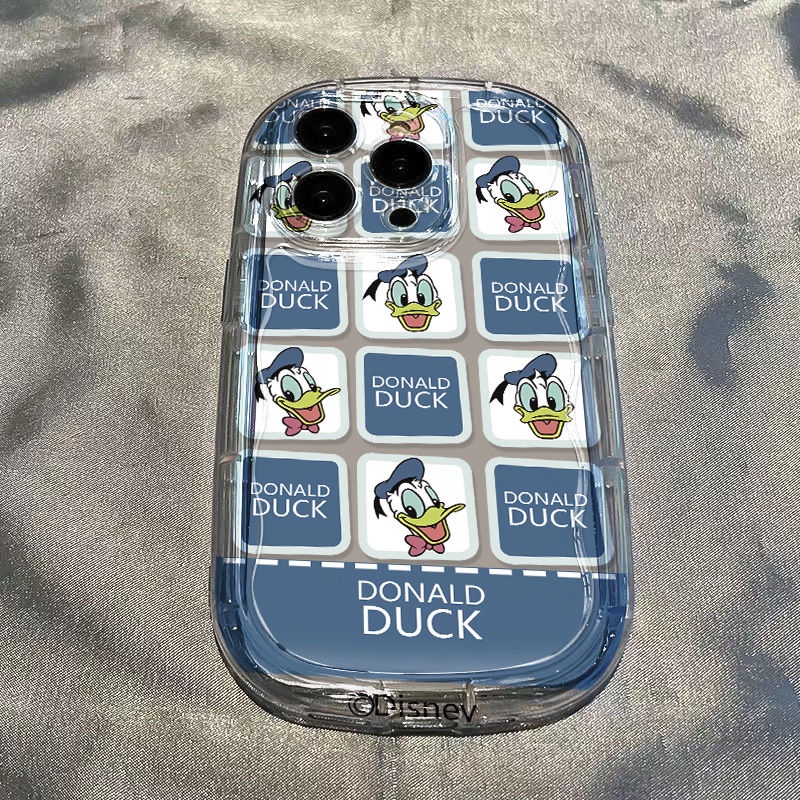 ✅Ốp Điện Thoại Dẻo Trong Suốt Họa Tiết Kẻ Sọc &amp; Vịt Donald Dễ Thương Chống Sốc Cho Iphone14 712 / 13 8p 11 Xr 699B Promax