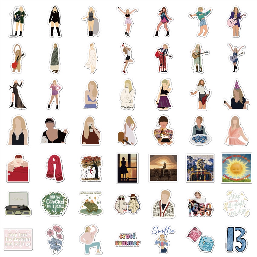 Bộ 100 Cái ❉ Kiểu TL. Bộ Đồ Chơi Phối Màu Độc Đáo Cho Bé ♬ Miếng Dán Trang Trí Album Nhạc Độc Đáo Sáng Tạo ❉ Sticker Dán Tường Họa Tiết Doodle Hợp Thời Trang