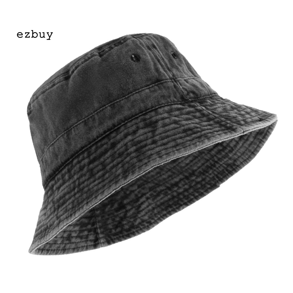 Mũ Tai Bèo Denim Chống Nắng Mềm Mại Màu Trơn Giặt Được Cho Bé