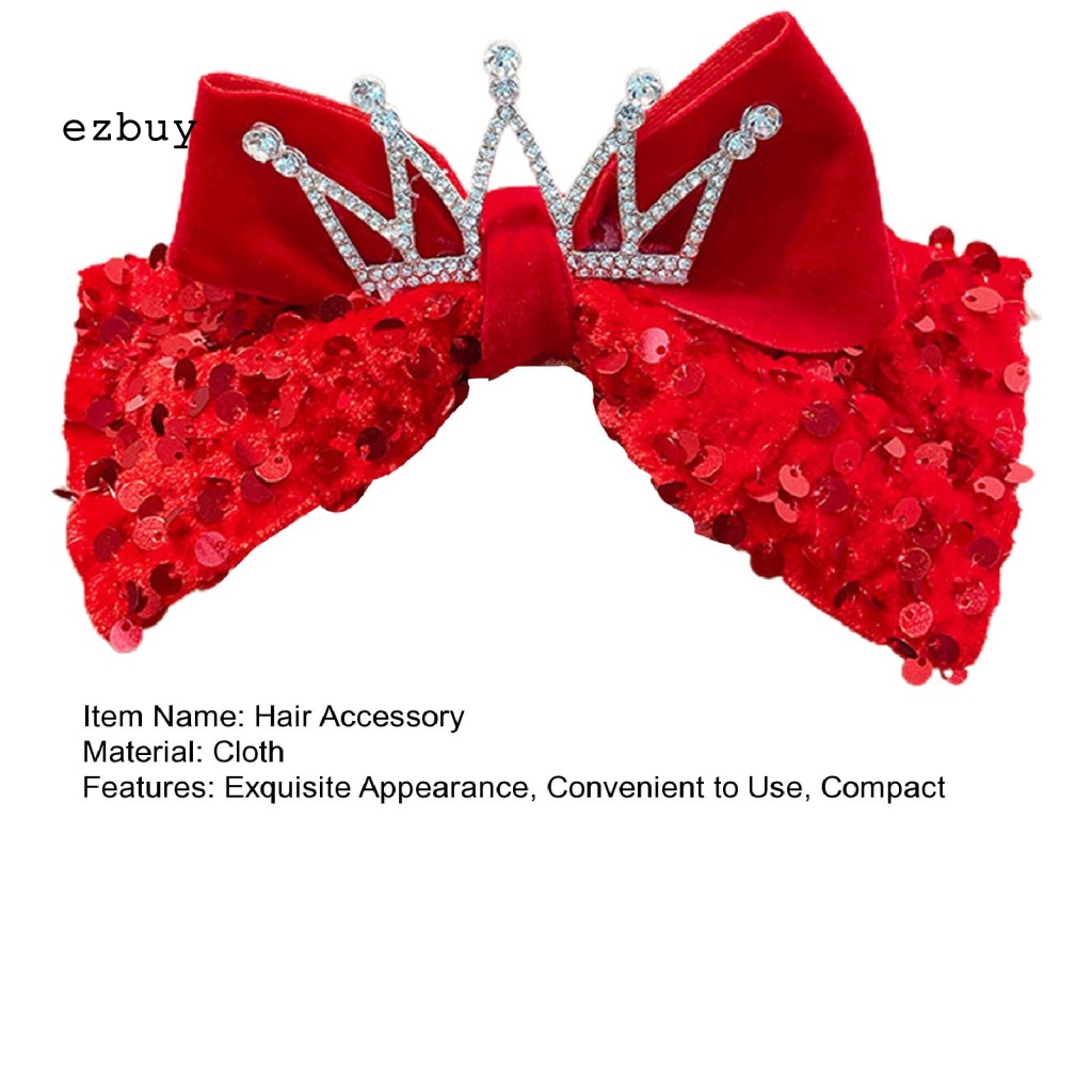 Kẹp Tóc Hình Vương Miện Trái Tim Đính Kim Sa Lấp Lánh Thời Trang Năm Mới