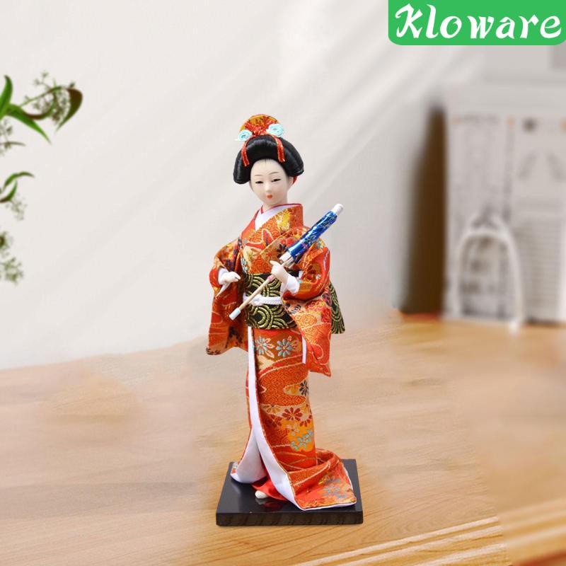 [Kloware] Búp Bê Geisha Nhật Bản Phong Cách Châu Á Vintage Trang Trí Kệ Để Đồ
